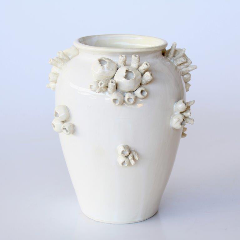 Off White Ceramic Barnacle Vase